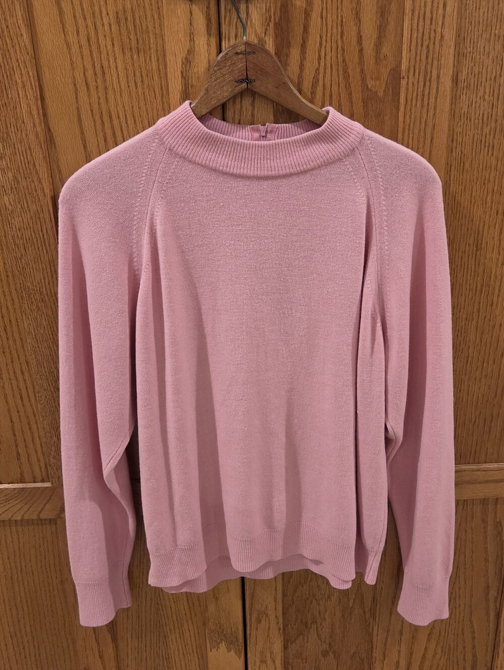 Designers Originals Vintage Pink Mock Neck Sweater XL Made in USA